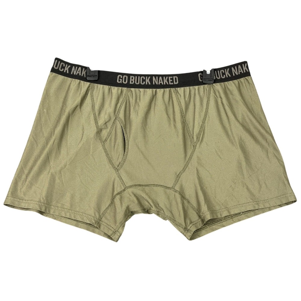 Duluth Trading Co Go Buck Naked Boxer Briefs Performance Underwear Green 2XL Men